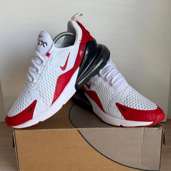 Nike Air Max 270 University Red/ White Men Running Sneakers - SZ 11